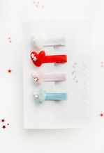 Load image into Gallery viewer, Lola Small Heart Clip SET - American Rainbow -PREORDER