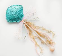 Load image into Gallery viewer, Seashell Wand - Glitter Aqua/Blue