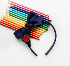 Tia Headband - Navy Red Apple
