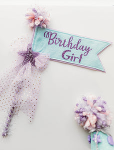 Party Flag - Birthday Girl Mermaid