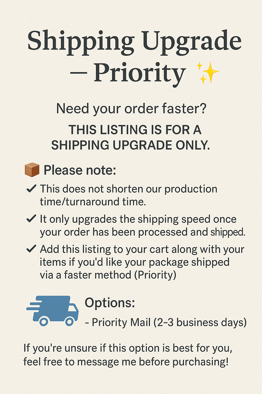 PRIORITY SHIPPING