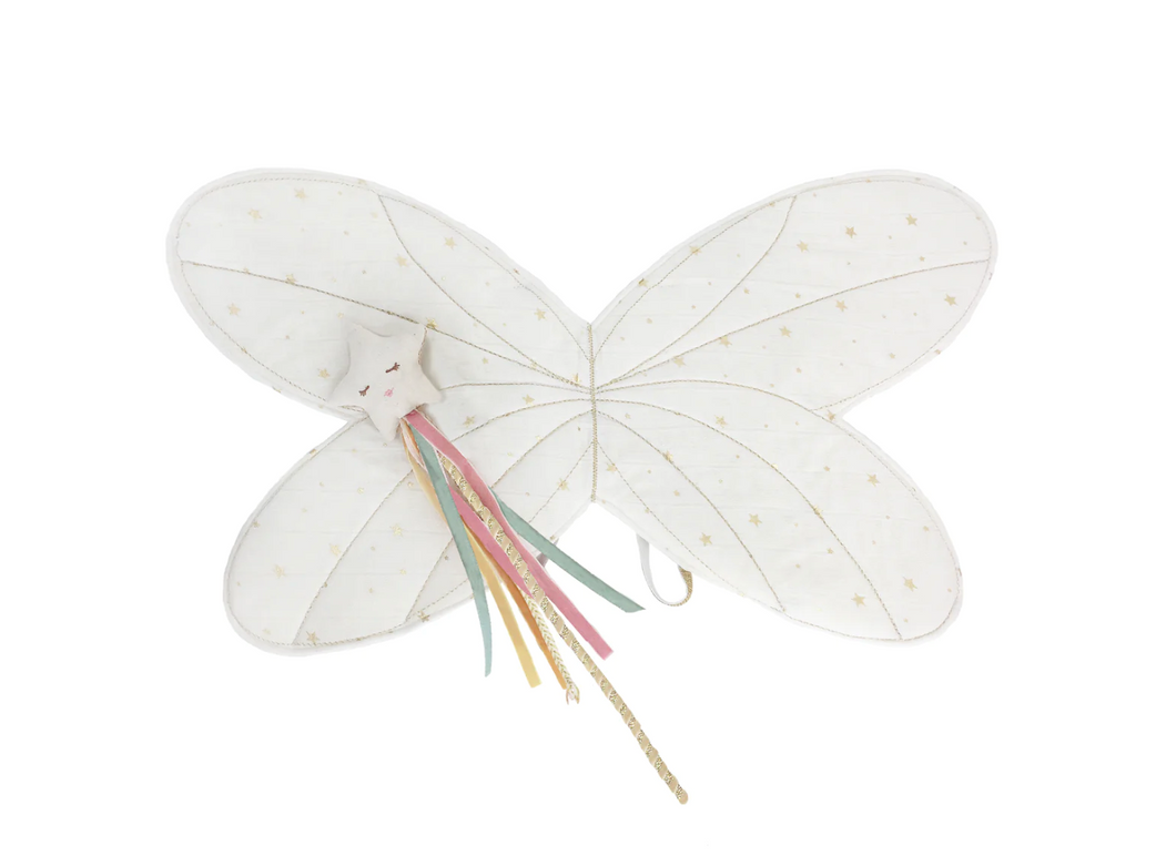 FAIRY WINGS AND STAR MAGIC WAND DRESS UP SET
