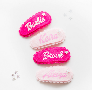Personalized Hair Clip - Barbie Style