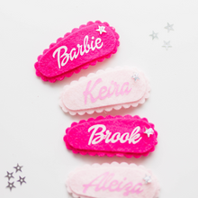 Load image into Gallery viewer, Personalized Hair Clip - Barbie Style
