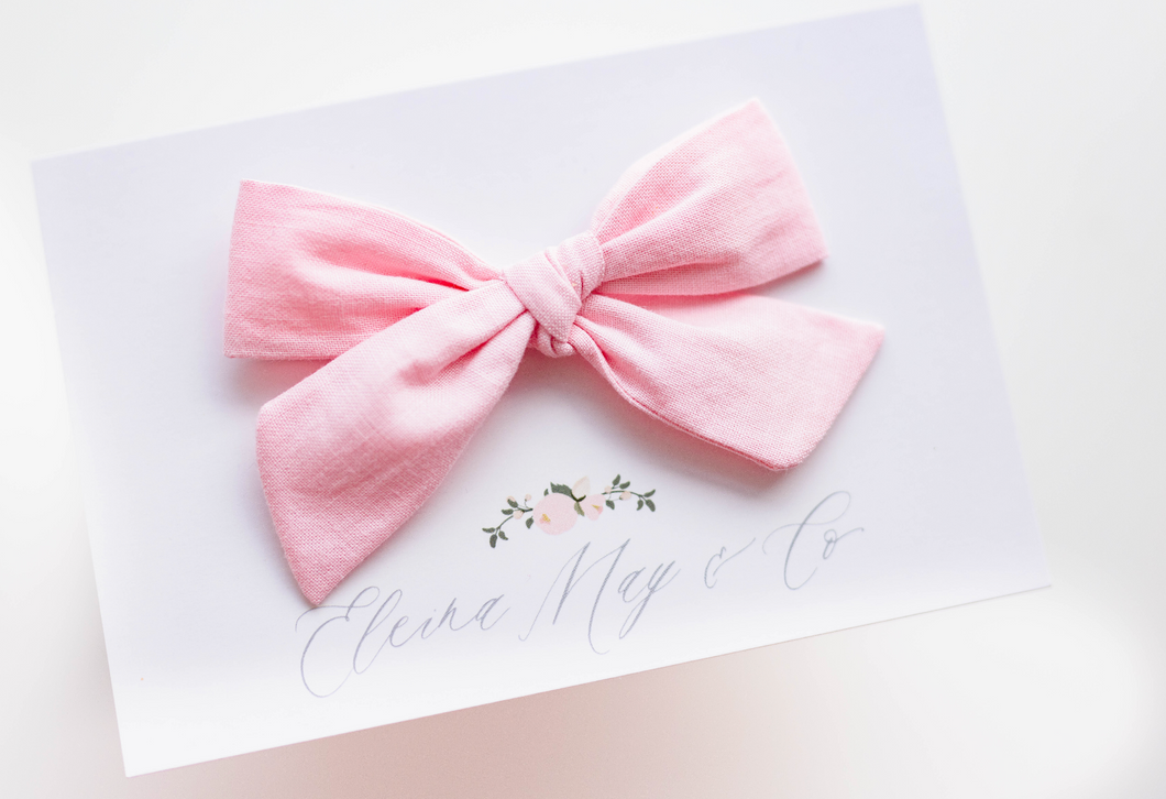 School Girl Hair bow - Carrousel Pink