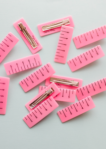 Pink Ruler - Hair Clip