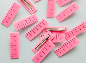 Pink Ruler - Hair Clip