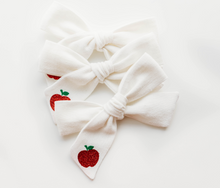 Load image into Gallery viewer, School Girl Hair bow - Sparkly Apple
