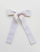 Load image into Gallery viewer, Coco Hair bow - Latte Stripes
