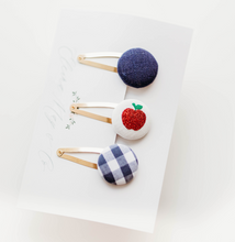 Load image into Gallery viewer, Buttons Clip Set - Navy Apple
