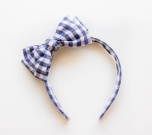 Load image into Gallery viewer, Sandy Headband - Blue Gingham
