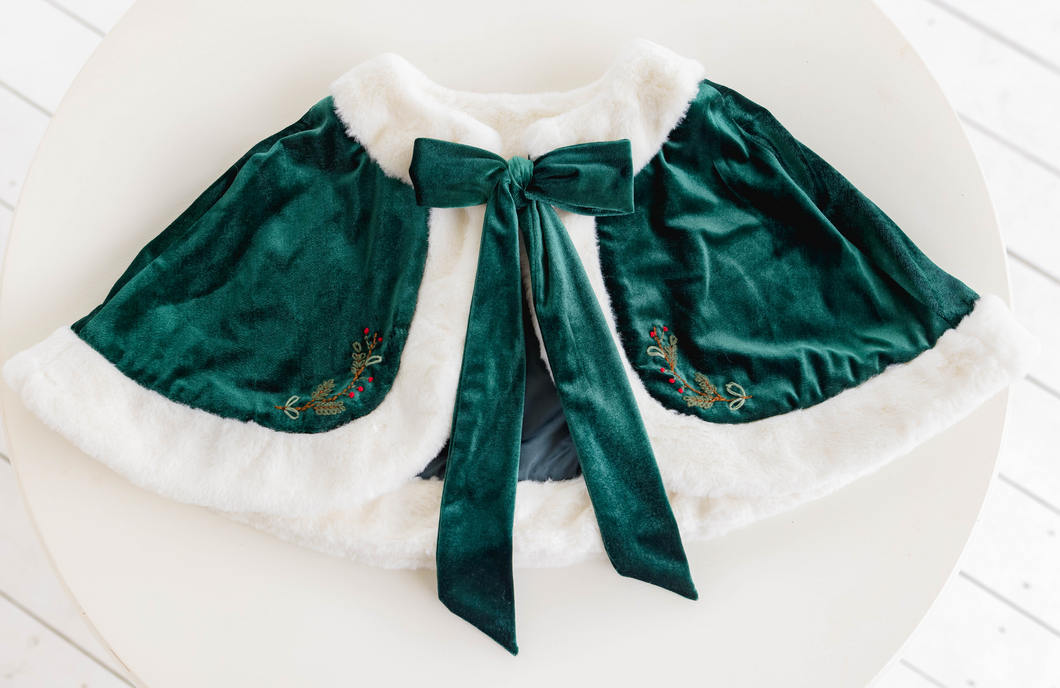Green Velvet Cape - Pre order