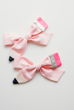 Load image into Gallery viewer, School Girl Bow - Pink Pencil
