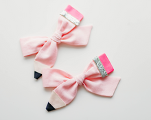 Load image into Gallery viewer, School Girl Bow - Pink Pencil
