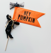 Load image into Gallery viewer, Pennant Flag - Hey Pumpkin
