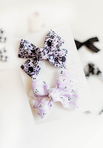 Olivia Hair Bow / Purple Halloween