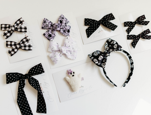 Olivia Hair Bow / Purple Halloween