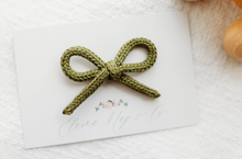 Load image into Gallery viewer, Cami Hairbow - Small Olive
