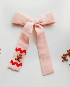 Coco Hair bow - Gingerbread Pink