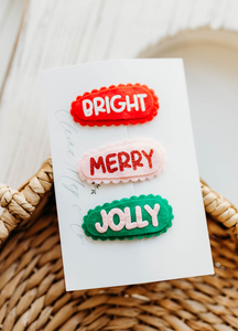 Bright, Merry and Jolly Clip SET