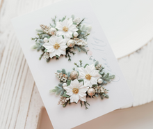 Load image into Gallery viewer, White Poinsettia - Clip Set
