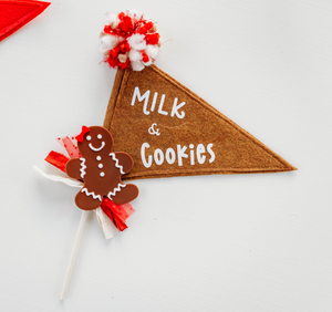 Holiday Flag - Milk & Cookies
