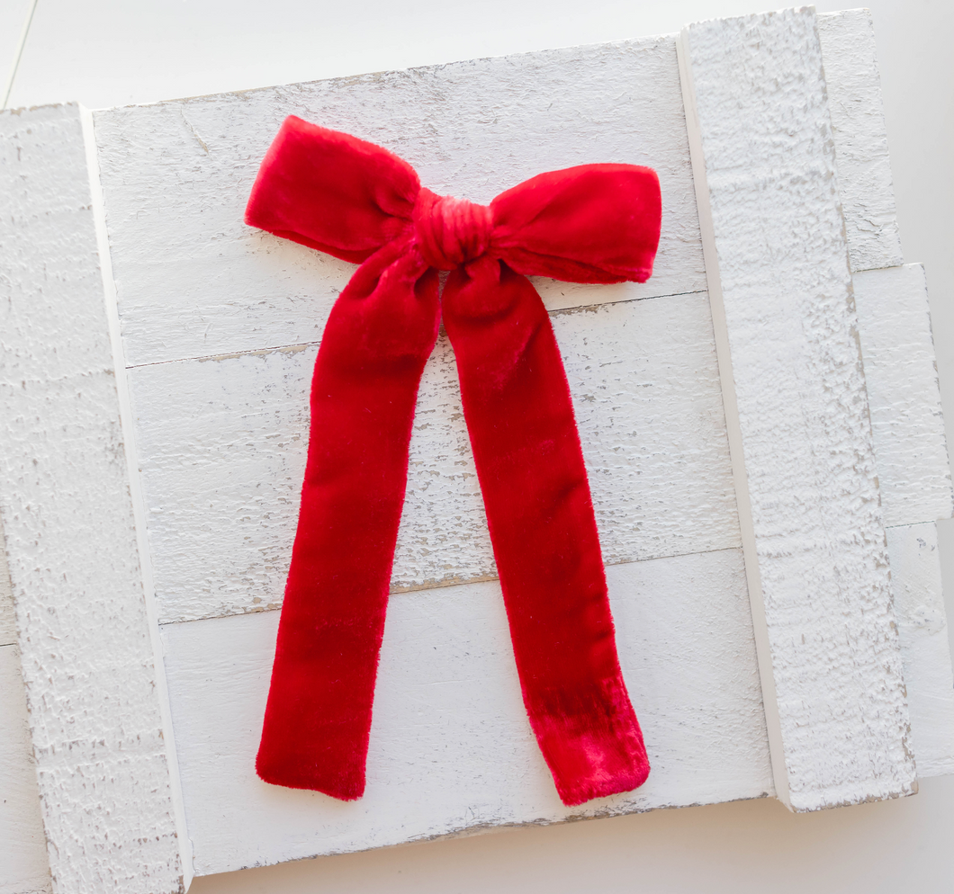 Coco Hair bow - Cheer Red