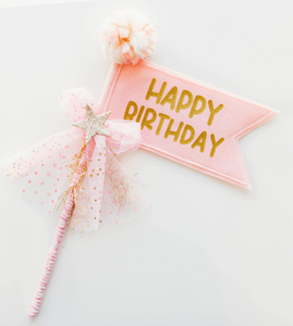 Pennant Flag - Happy Birthday Pink