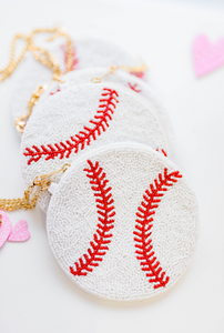 Sequin Coin Bag - Baseball