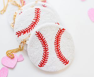 Sequin Coin Bag - Baseball