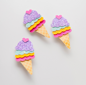 Ice Cream Clip - Rainbow