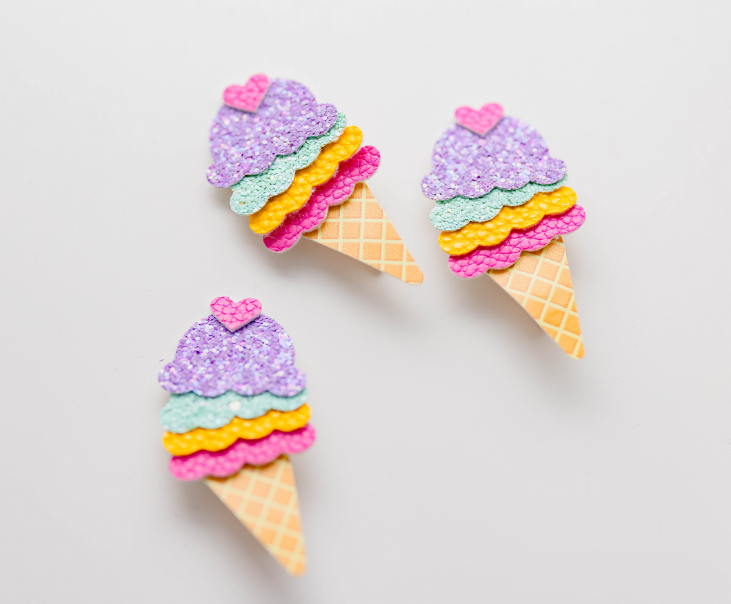 Ice Cream Clip - Rainbow