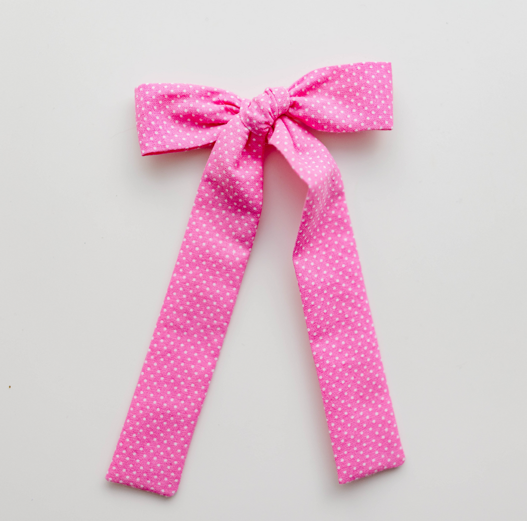 Coco Hair bow - Taffy Polka Dot