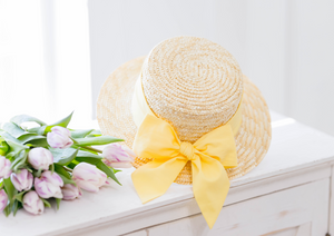 Cecilia Hat - Easter Yellow Bow