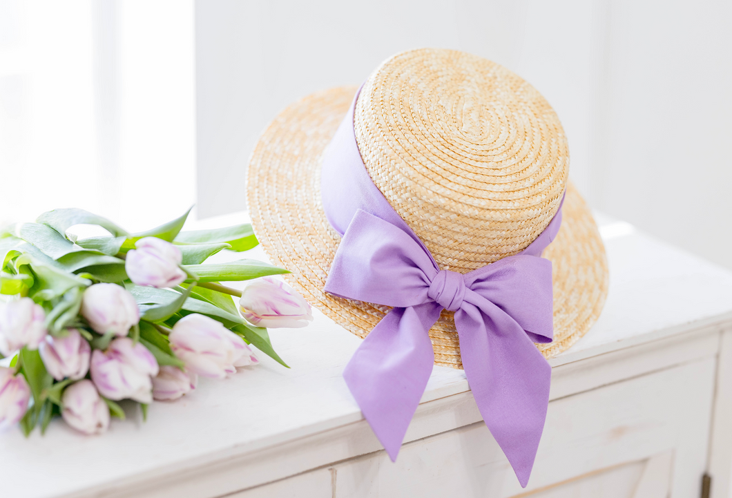 Cecilia Hat - Easter Purple Bow