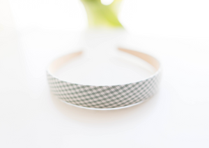 Emma Headband - Sage Gingham