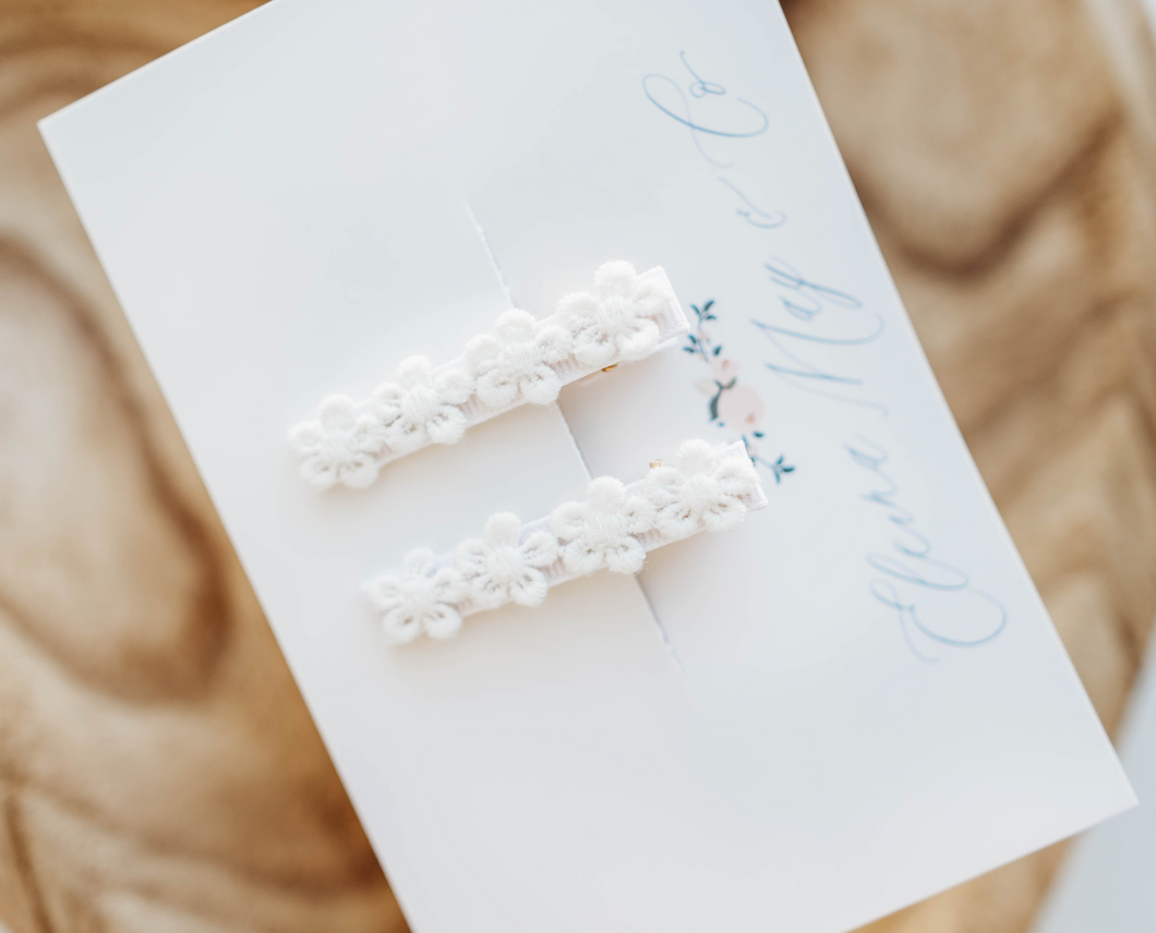 Petra Lace Clip SET - White