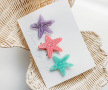 Load image into Gallery viewer, Starfish Clip SET of 3 - Mermaids
