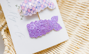 Mermaid Snap Clip SET - Purple Love