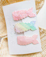 Load image into Gallery viewer, Mermaid Snap Clip SET - Pretty Rainbow
