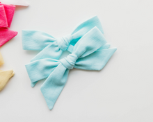 Load image into Gallery viewer, Tina hair bow set - Aqua
