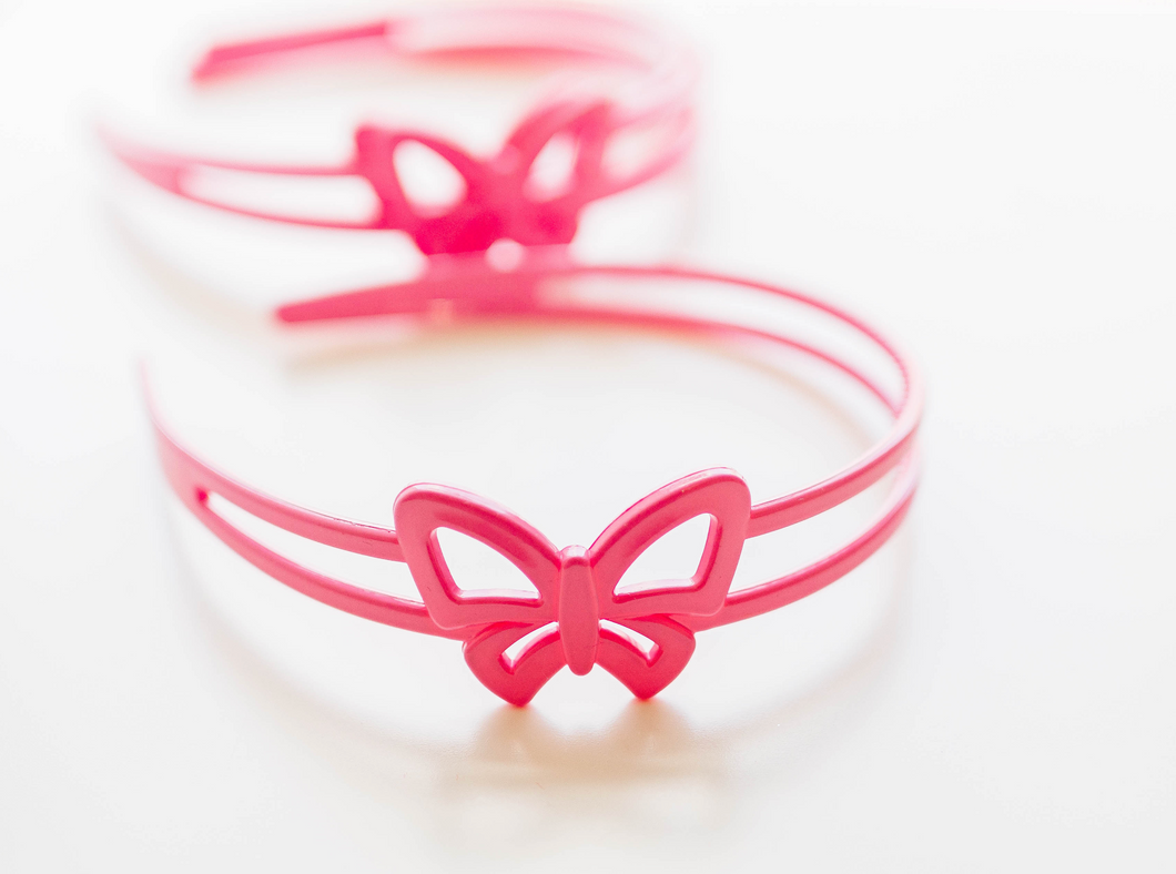 Butterfly Headband - Hot Pink