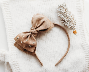 Sandy Headband -  Lovely Flowers Embroidery