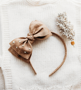 Sandy Headband -  Lovely Flowers Embroidery