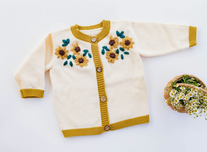 Ally Sweater - Mustard Sunflowers