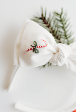 Load image into Gallery viewer, Sandy Headband - Candy Cane Embroidery- PREORDER

