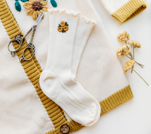 Cami Embroidery Sock - Fall