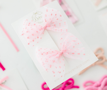 Load image into Gallery viewer, Honey Pigtails - Pink Polka Dot Tulle
