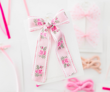 Load image into Gallery viewer, Freya Hair Bow - Pink Floral
