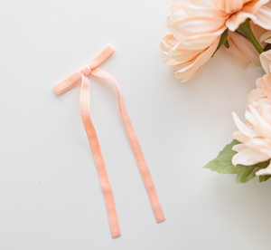 Tally hair bow - Peach